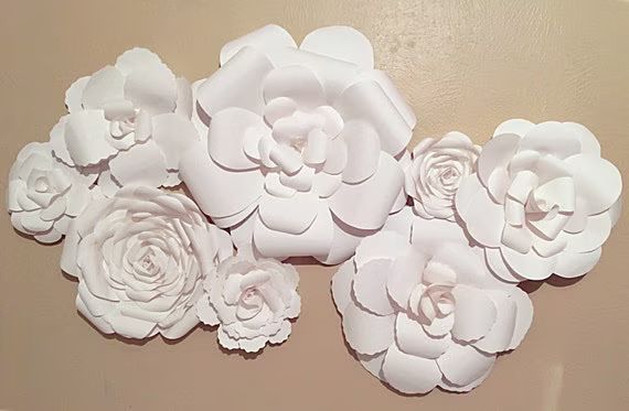 Paper Flower Wall Decor - Wedding Decor - Home Decor - Nursery Decor - Paper Flower Backdrop - Paper | Etsy (US)