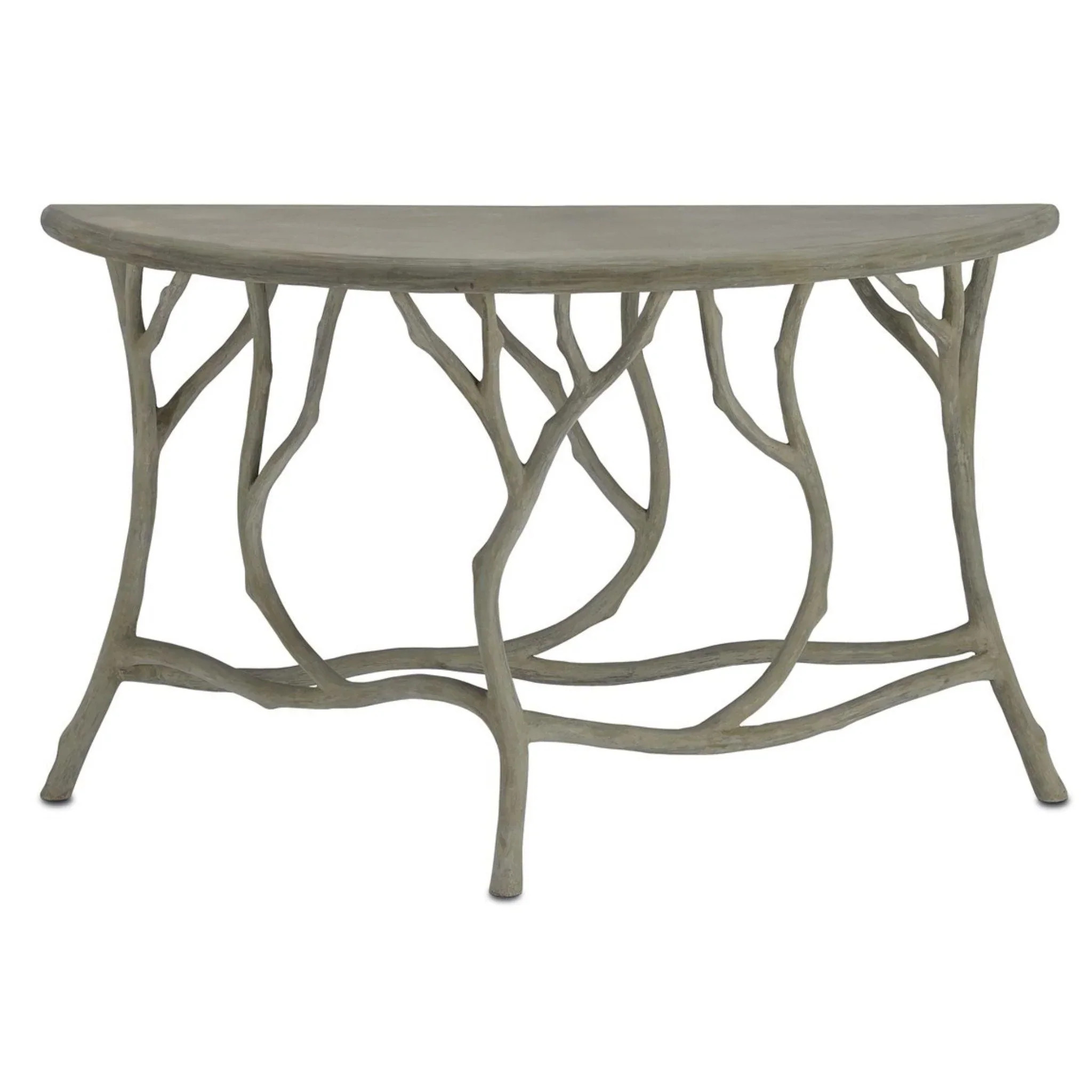 Concrete Half Round Table | The Well Appointed House, LLC