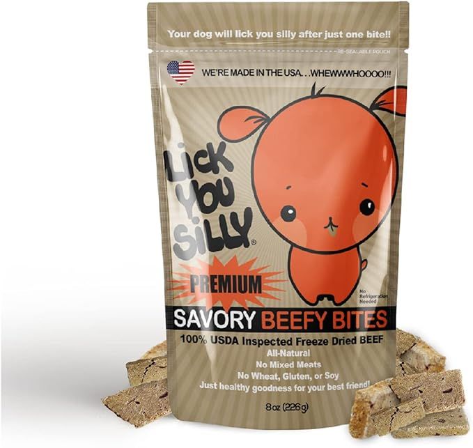 Lick You Silly-Grainfree,All-Natural Freeze-Dried Dog Treats Full of Vital Essentials Made in The... | Amazon (US)