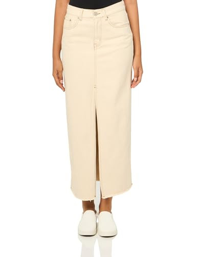 Steve Madden Apparel Avani Denim Skirt, Ivory, 10 | Amazon (US)