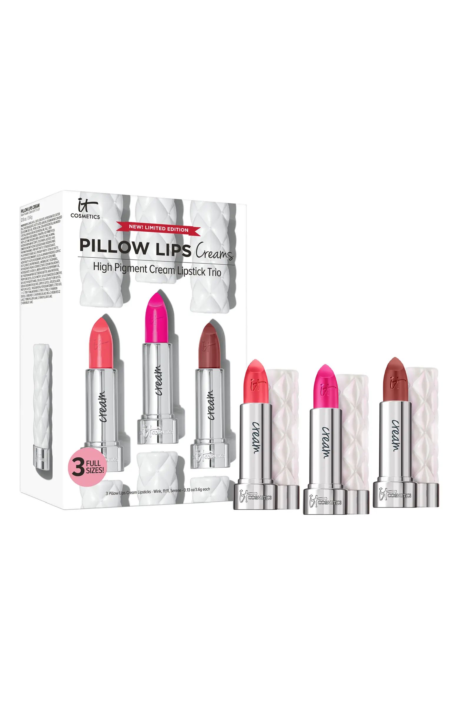 Pillow Lips Cream Lipstick Trio (Limited Edition) $72 Value | Nordstrom