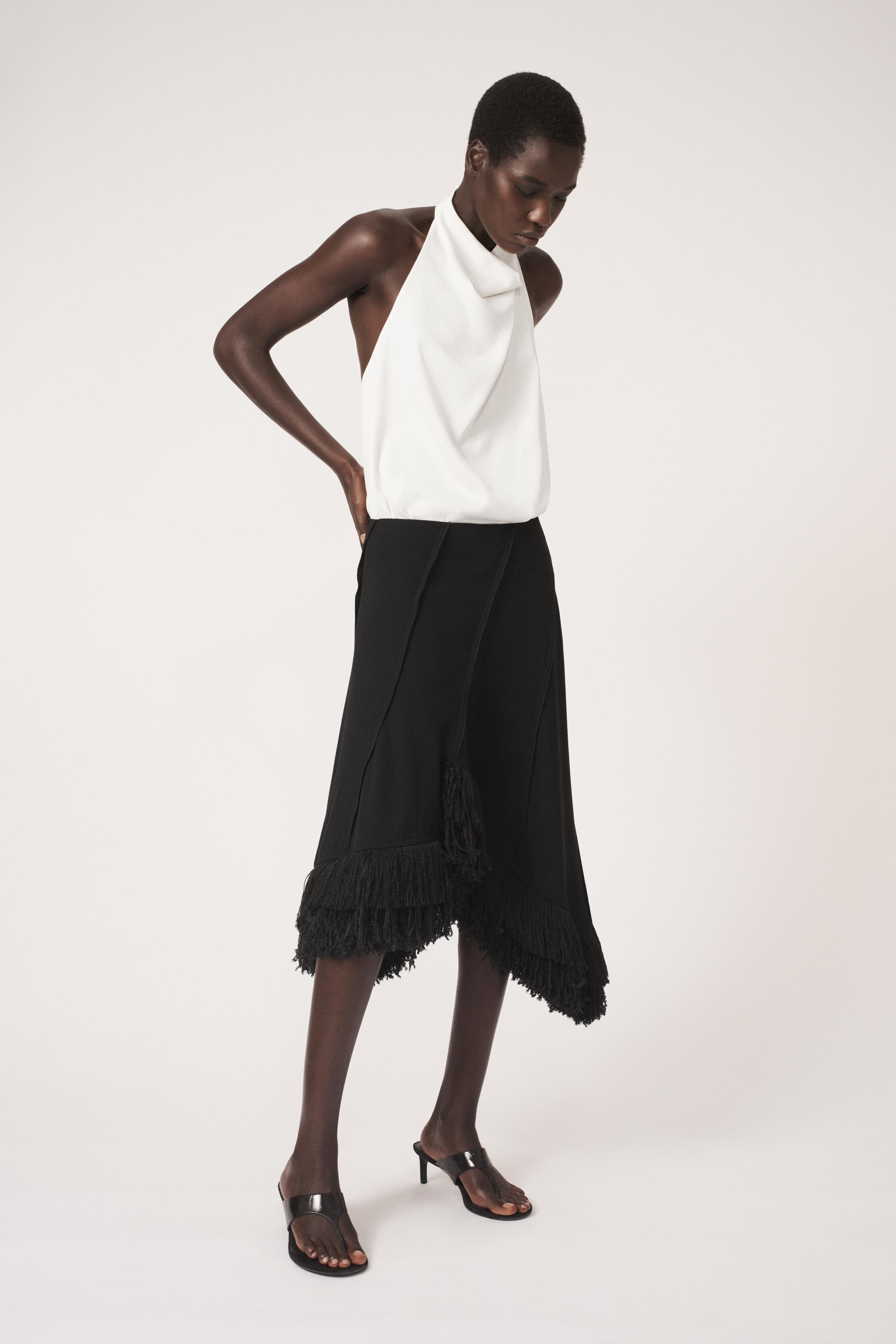ASYMMETRIC FRINGED SKIRT - THE ITEM | Zara US