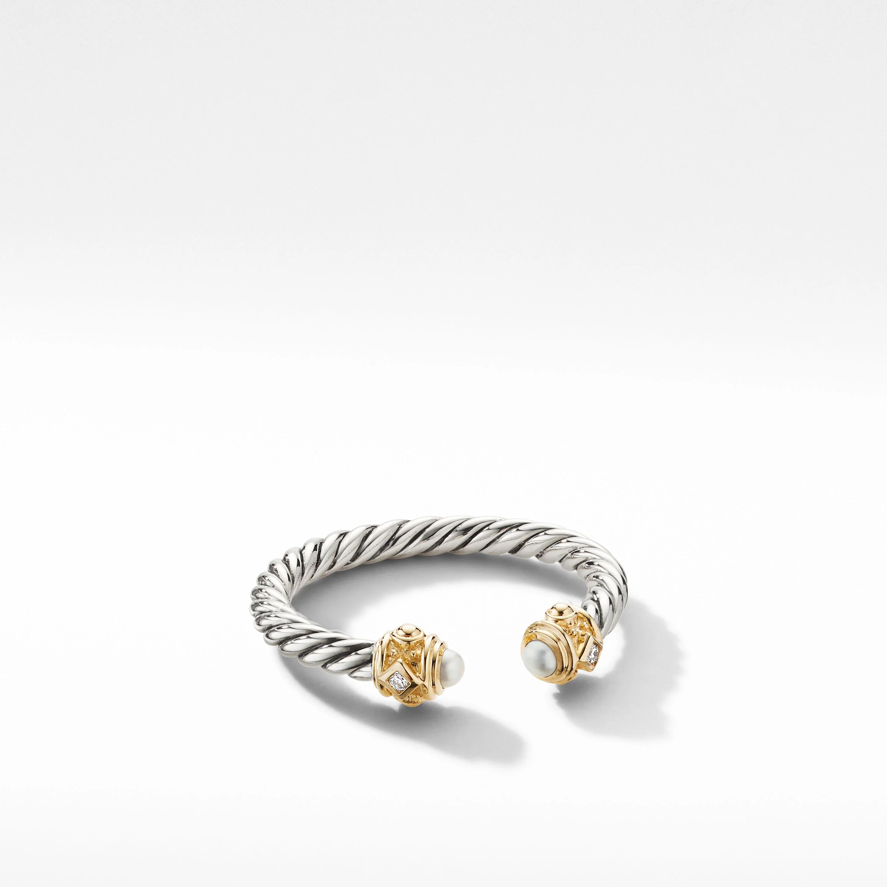 Renaissance Ring in Sterling Silver with Pearls, 14K Yellow Gold and Diamonds | David Yurman