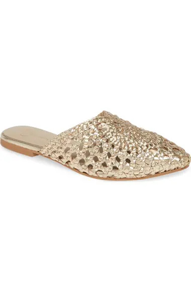 42 Gold Charmed Pointed Toe Mule (Women) | Nordstrom