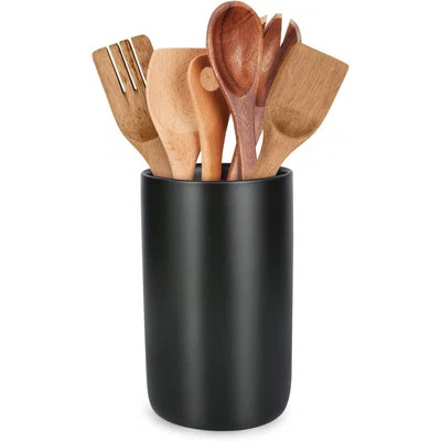 Kitchen Utensil Holder For Countertop, Ceramic Black Utensil Holder for Kitchen | Wayfair North America