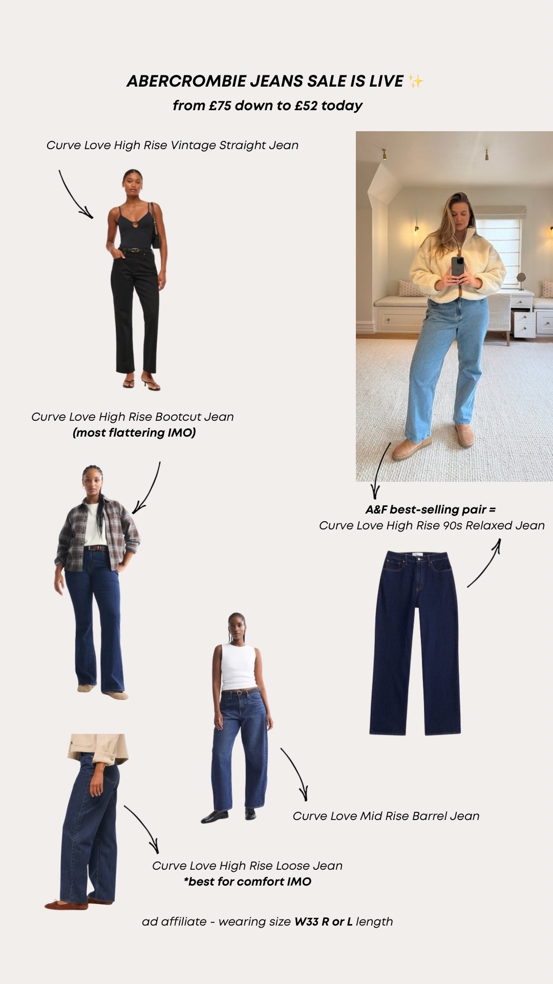 Abercrombie jeans sale now live!! 

#LTKjeans #LTKcurves #LTKmidsize