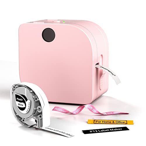 Phomemo Label Maker - Label Maker Machine with Tape P12, Portable Bluetooth Label Printer Handheld Built-in Cutter Small Label Maker, Mini Thermal Transfer Printer with Template for Product Organizing | Amazon (US)