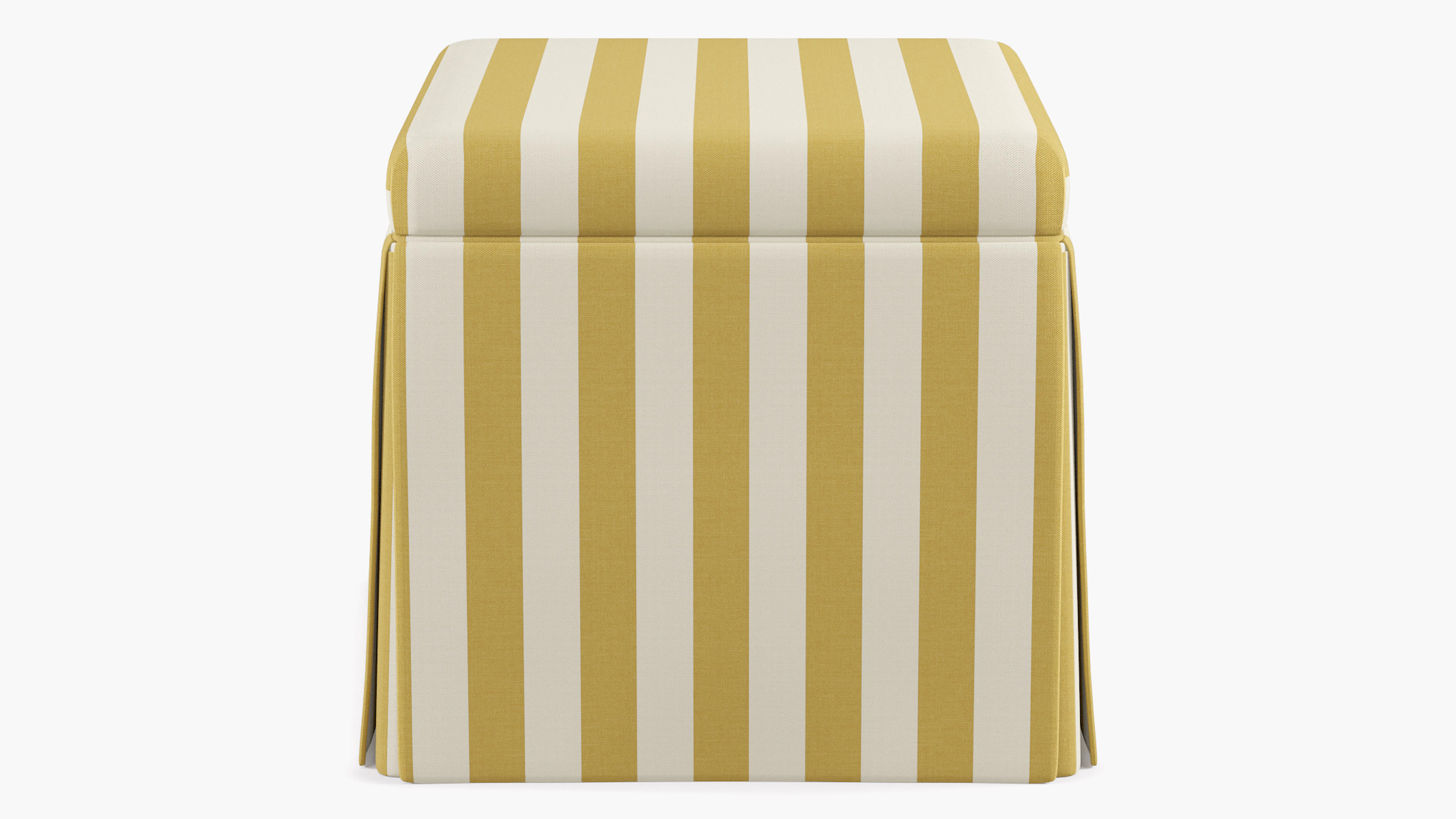 Skirted Storage Ottoman | The Inside