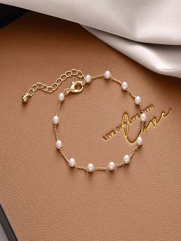 1pc Universal Pearl Bracelet Multilayer Bracelet Anklet Multiple Wearing Ways Versatile Pearl Bra... | SHEIN