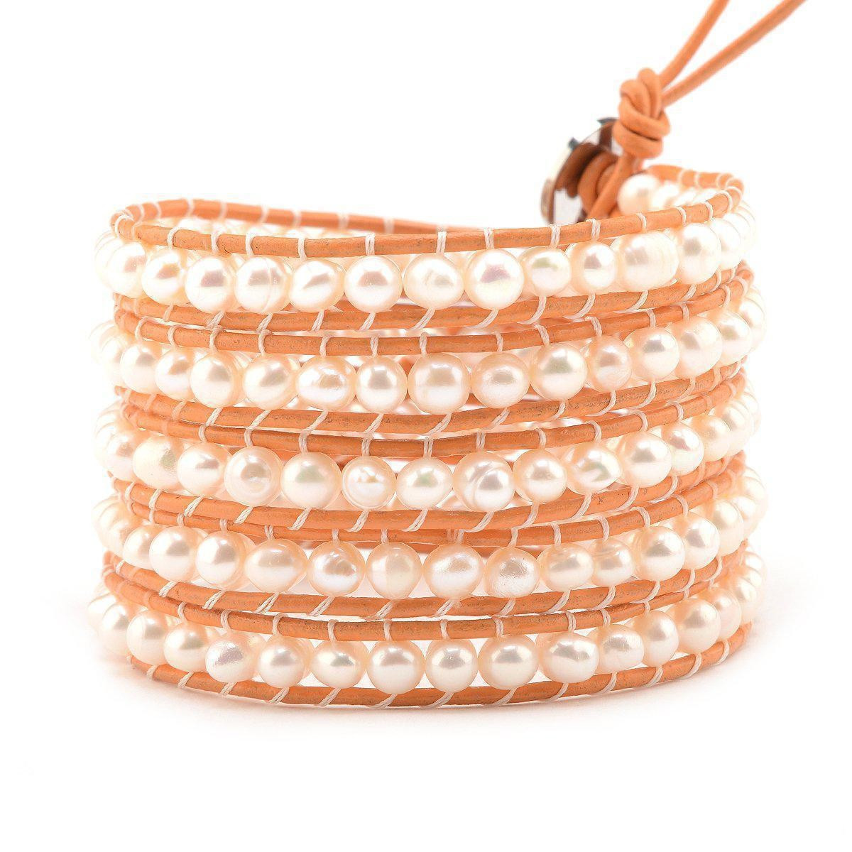 Freshwater Pearls on Sunrise Orange | Victoria Emerson