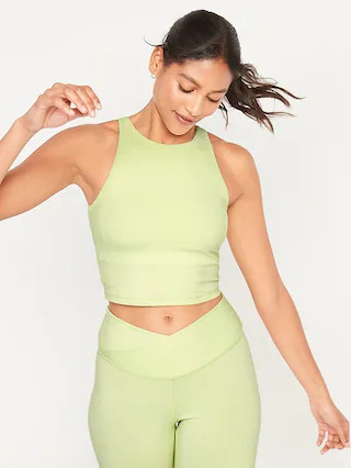 Light Support PowerChill Longline Sports Bra Tank for Women | Old Navy (US)