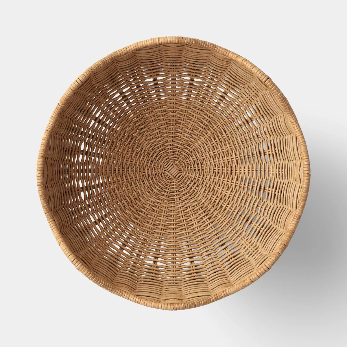 11" Rattan Scalloped Rim Centerpiece Decorative Bowl Natural - Threshold\u2122 | Target