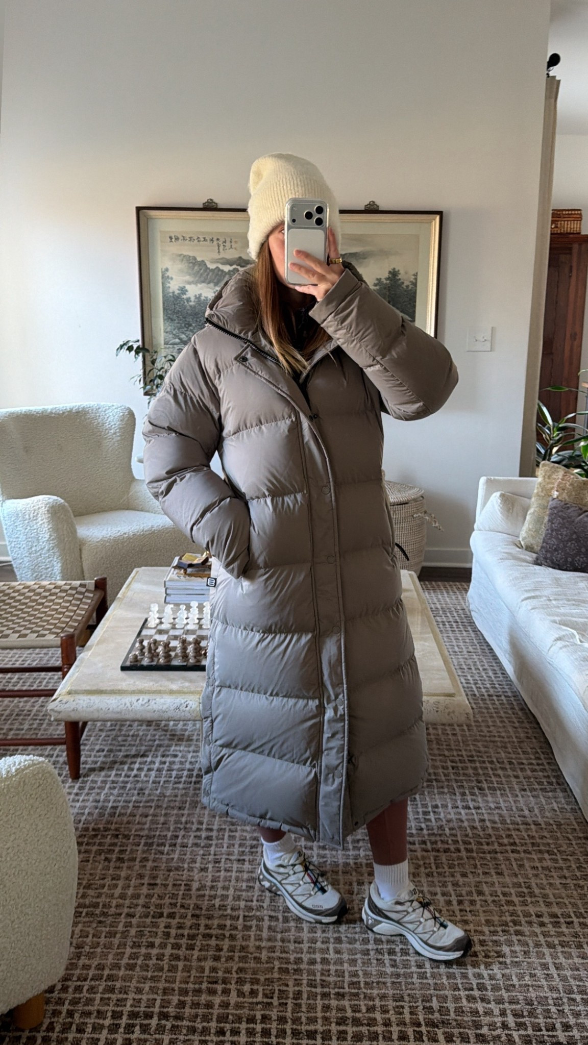 11/24/25 Bundled up for a chilly morning walk ❄️🤍 Linking all the layers I’ve been living in lately — my Salomon sneakers (on my gift guides!), Amazon crew socks, Vuori workout set, Aritzia Super Puff long parka (also on my gift guides), Garmin watch (gift-guide fave), Abercrombie beanie, and my Aritzia fleece quarter zip. The comfiest cold-weather combo.


#LTKGiftGuide #LTKfitnessgoals #LTKActive