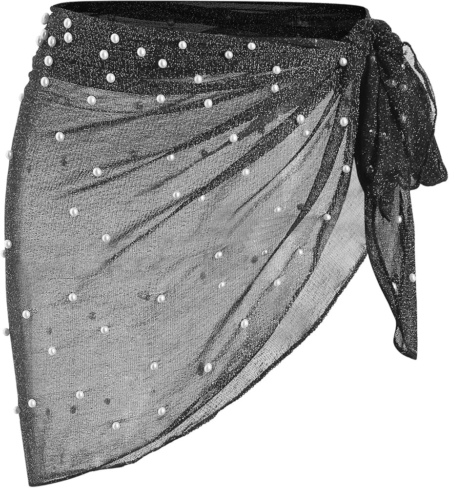 ZAFUL Women's Sarong Coverups Beach Wrap Sheer Bikini Wraps Chiffon Cover Ups for Swimwear | Amazon (US)