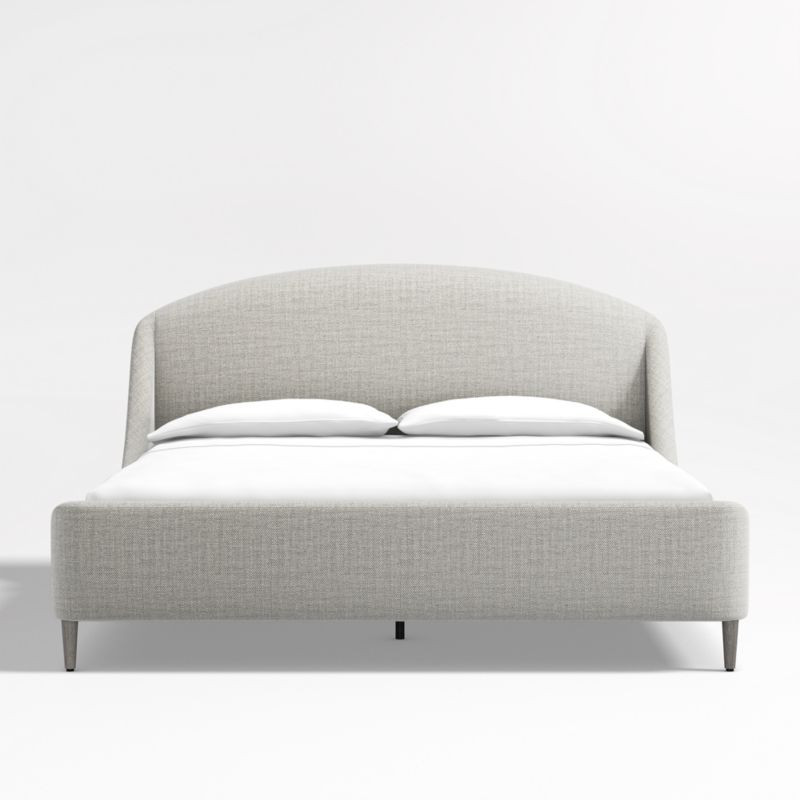 Lafayette Mist Upholstered King Bed + Reviews | Crate & Barrel | Crate & Barrel