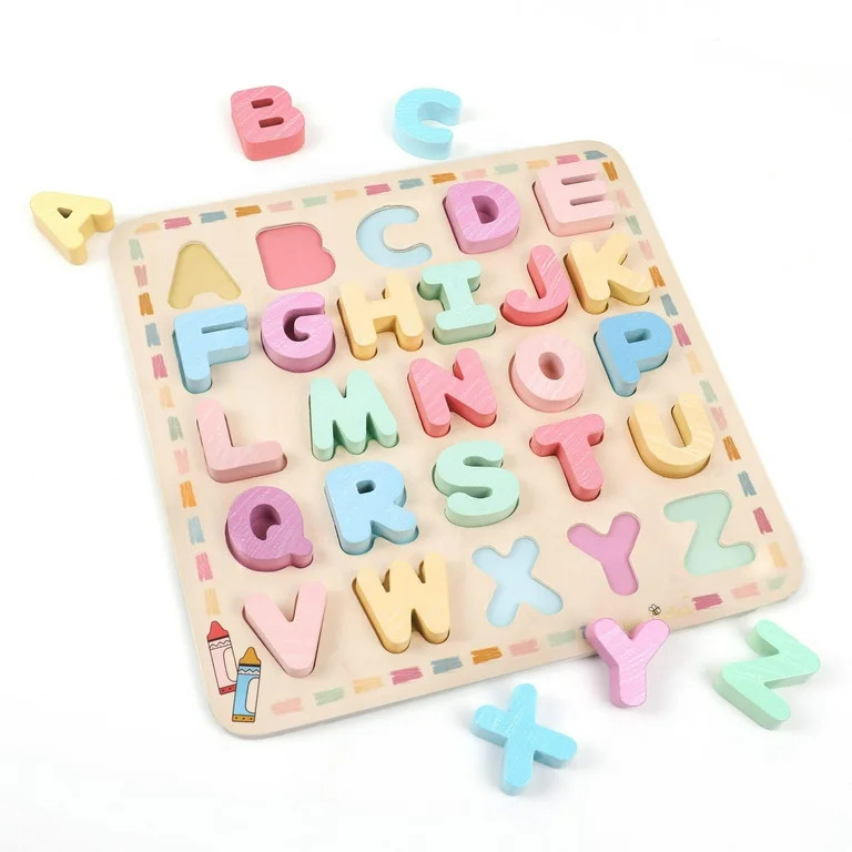 WonderBee Wooden Alphabet Chunky Puzzle | Walmart (US)