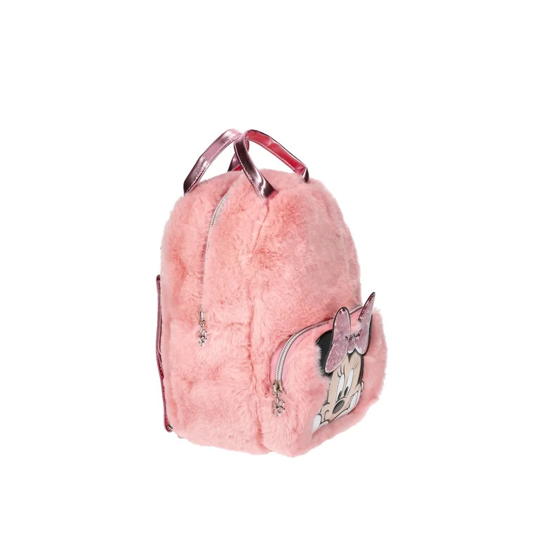 Minnie Mouse Girls Faux Fur Mini Backpack, Pink | Walmart (US)