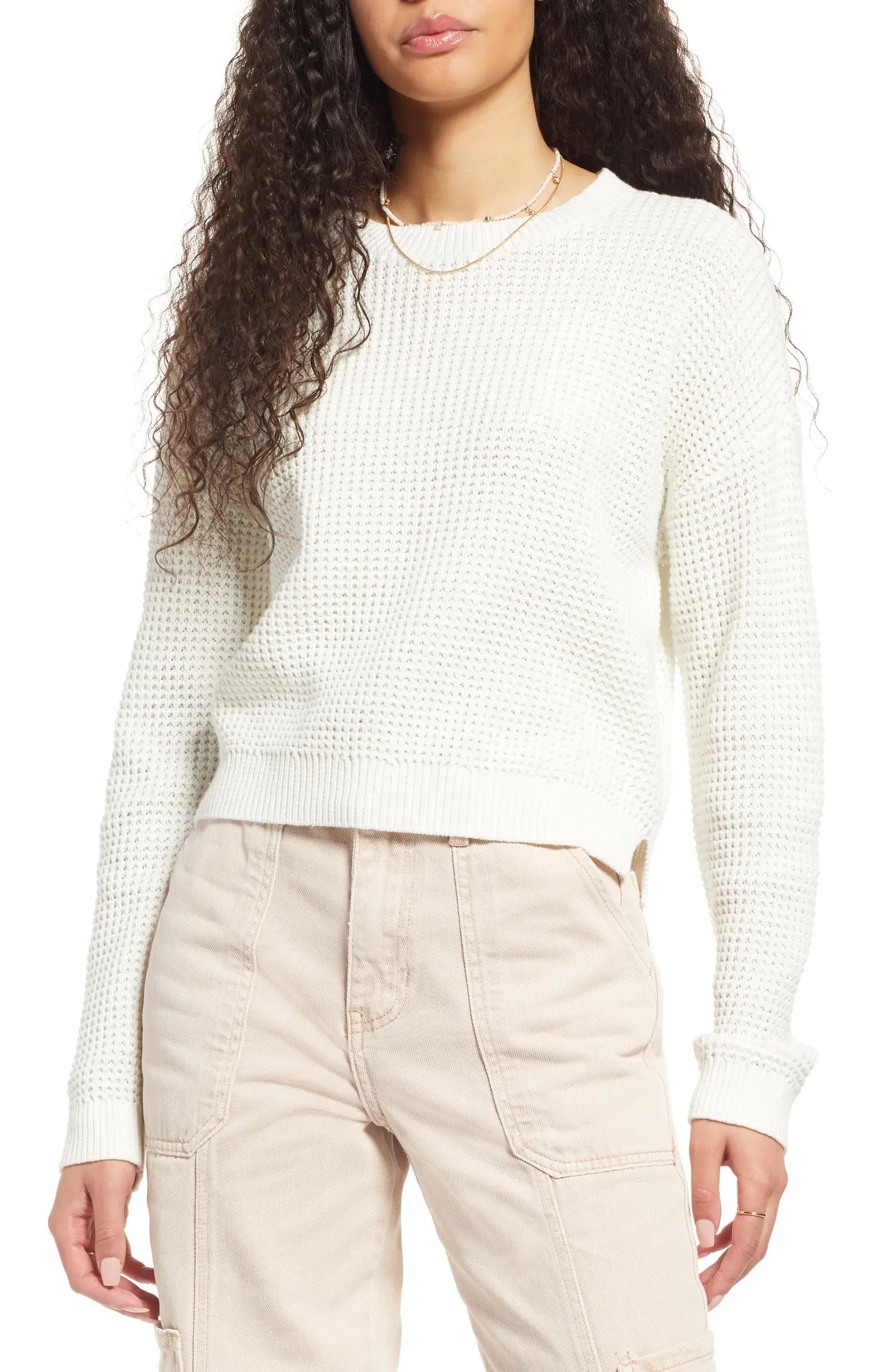 BP. Thermal Knit Crop Sweater | Nordstrom | Nordstrom