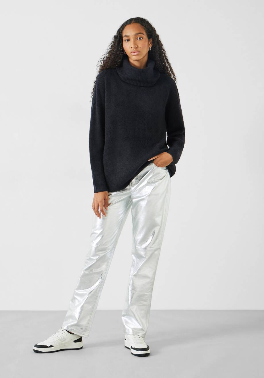 Ribbed Meryl Roll Neck Jumper | Hush Homewear (UK)