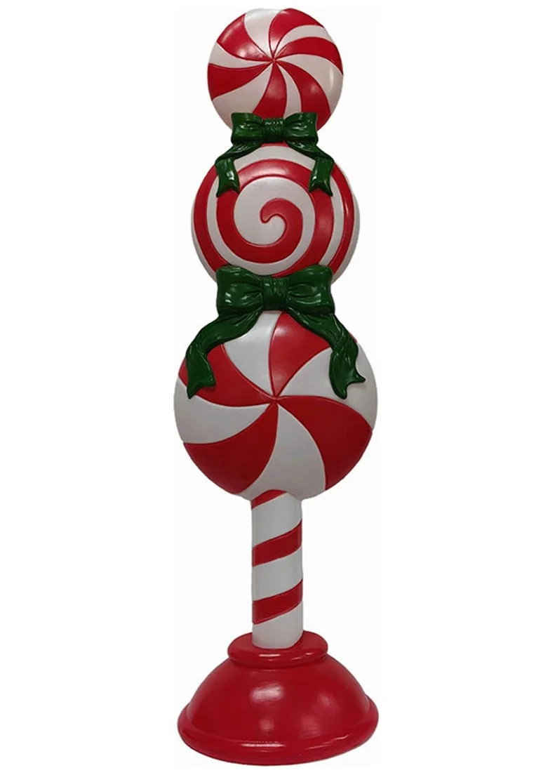 Lighted Plastic Blow Mold Candy Christmas Decoration, 42 in, Multicolor, by Holiday Time | Walmart (US)