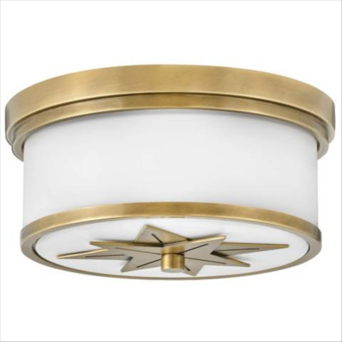 Click for more info about Hinkley Montrose Star 12" Wide White and Brass Ceiling Light - #708J5 | Lamps Plus