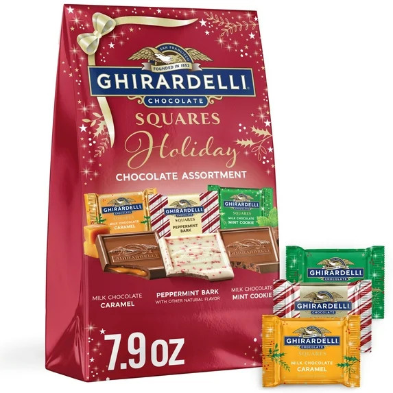 GHIRARDELLI Limited Edition Holiday Chocolate Assortment SQUARES, 7.9 oz Bag - Walmart.com | Walmart (US)
