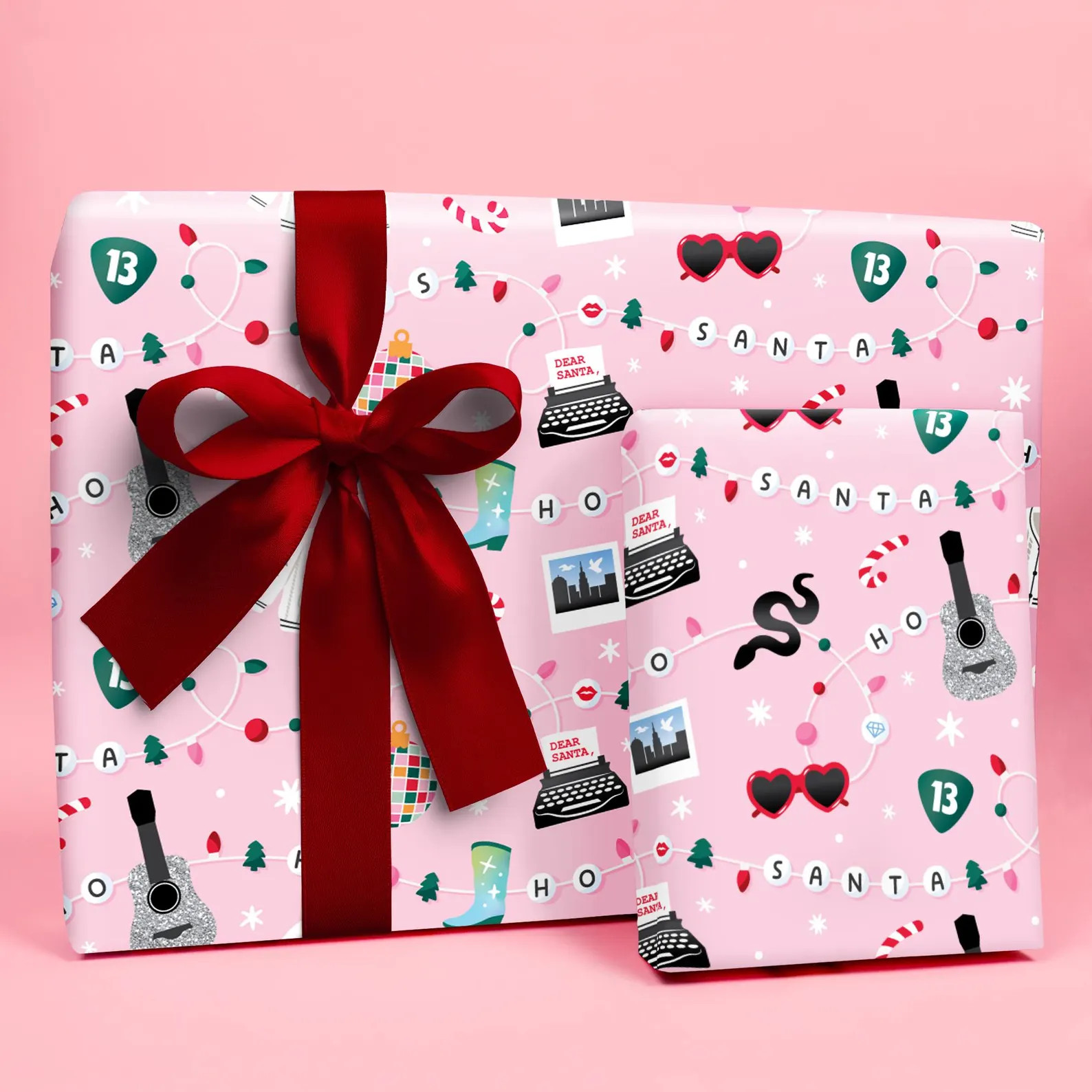 In My Christmas Era Wrapping Paper, Holiday Gift Wrapping Paper Roll, Santa Kids Music Concert Wr... | Etsy (US)