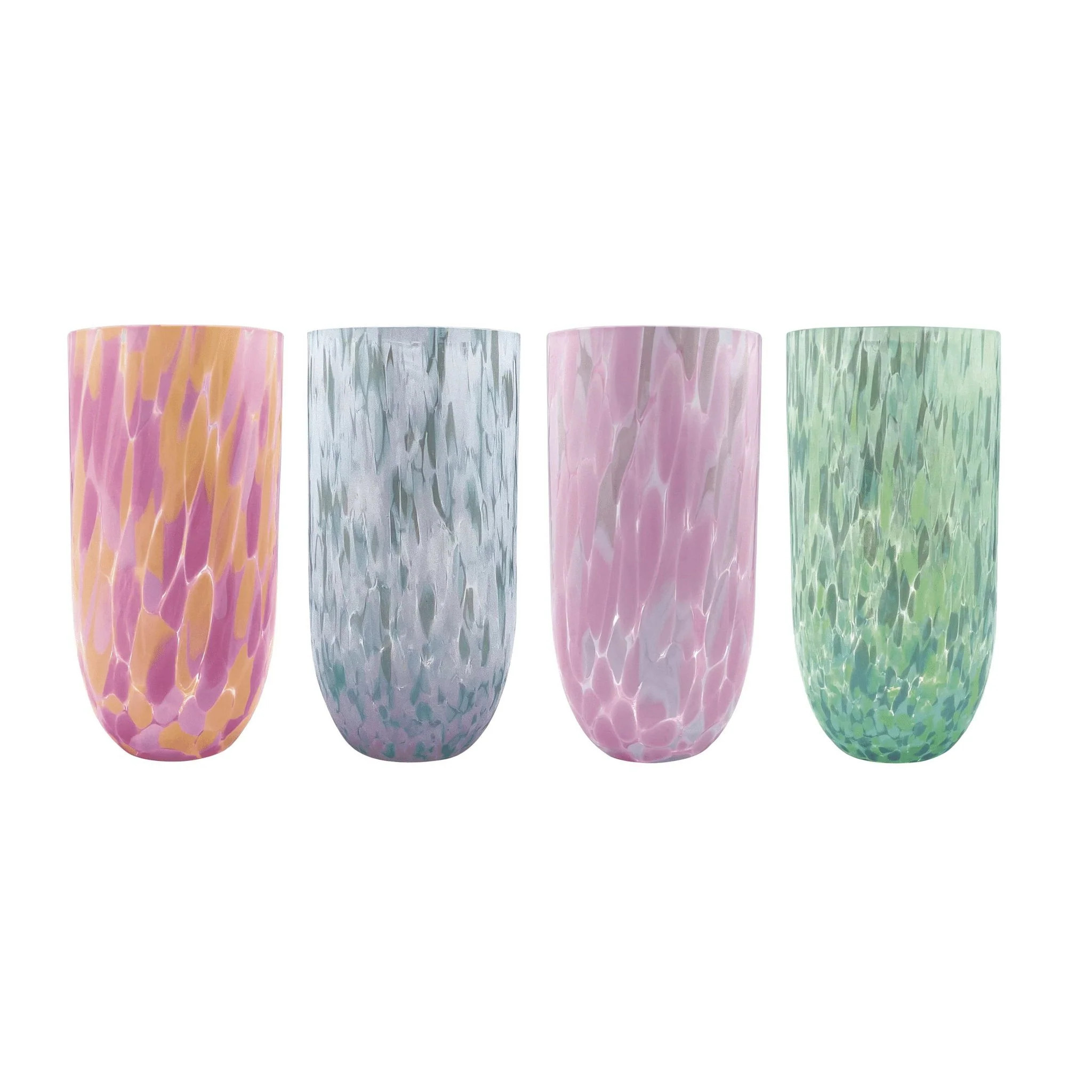 Sip Sip Drinking Glass Assorted Set of 4 | Mariposa