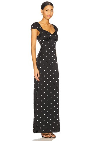 MORE TO COME Dorothy Maxi Dress in Black & White Dot from Revolve.com | Revolve Clothing (Global)