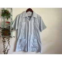 Vintage Baby Blue Men's Medium Button Down Shirt | Etsy (US)