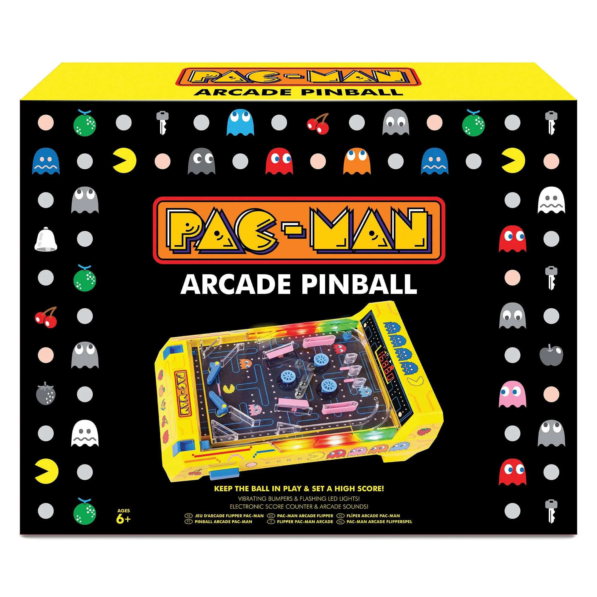 Ambassador Games: Pac-Man Arcade Pinball - Light & Sound Tabletop Game, Vibrating Bumbers, Flashi... | Walmart (US)