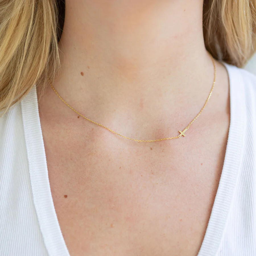 Dainty Gold Cross necklace | Erin McDermott Jewelry