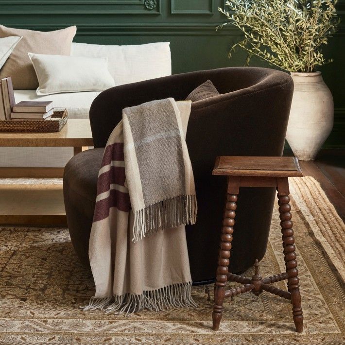 Everest Plaid Cashmere Throw | Williams-Sonoma