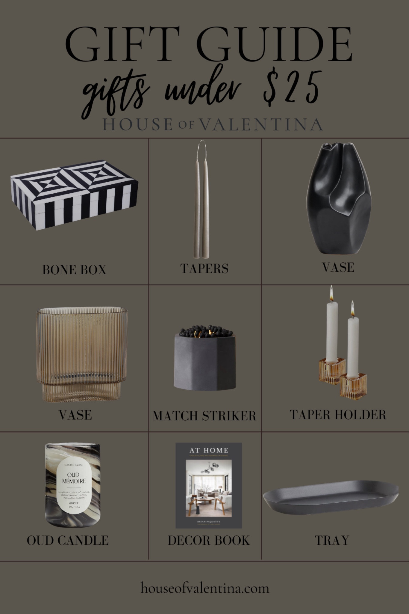 Gift guide for under $25. Our favorite unique, luxury items perfect for gift giving!

House of Valentina, luxury gifts, unique gifts

#LTKGiftGuide #LTKSeasonal #LTKFindsUnder50