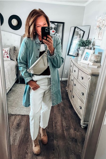 White straight jeans on sale, wide striped sweater from Amazon, denim dress worn as shacket, Chelsea boots, the drop belt bag

Amazon fashion, amazon finds, Amazon sweaters, jeans, thanksgiving outfit, casual outfit, fashion over 40, winter outfit, fall fashion 

#LTKunder50 #LTKsalealert #LTKstyletip