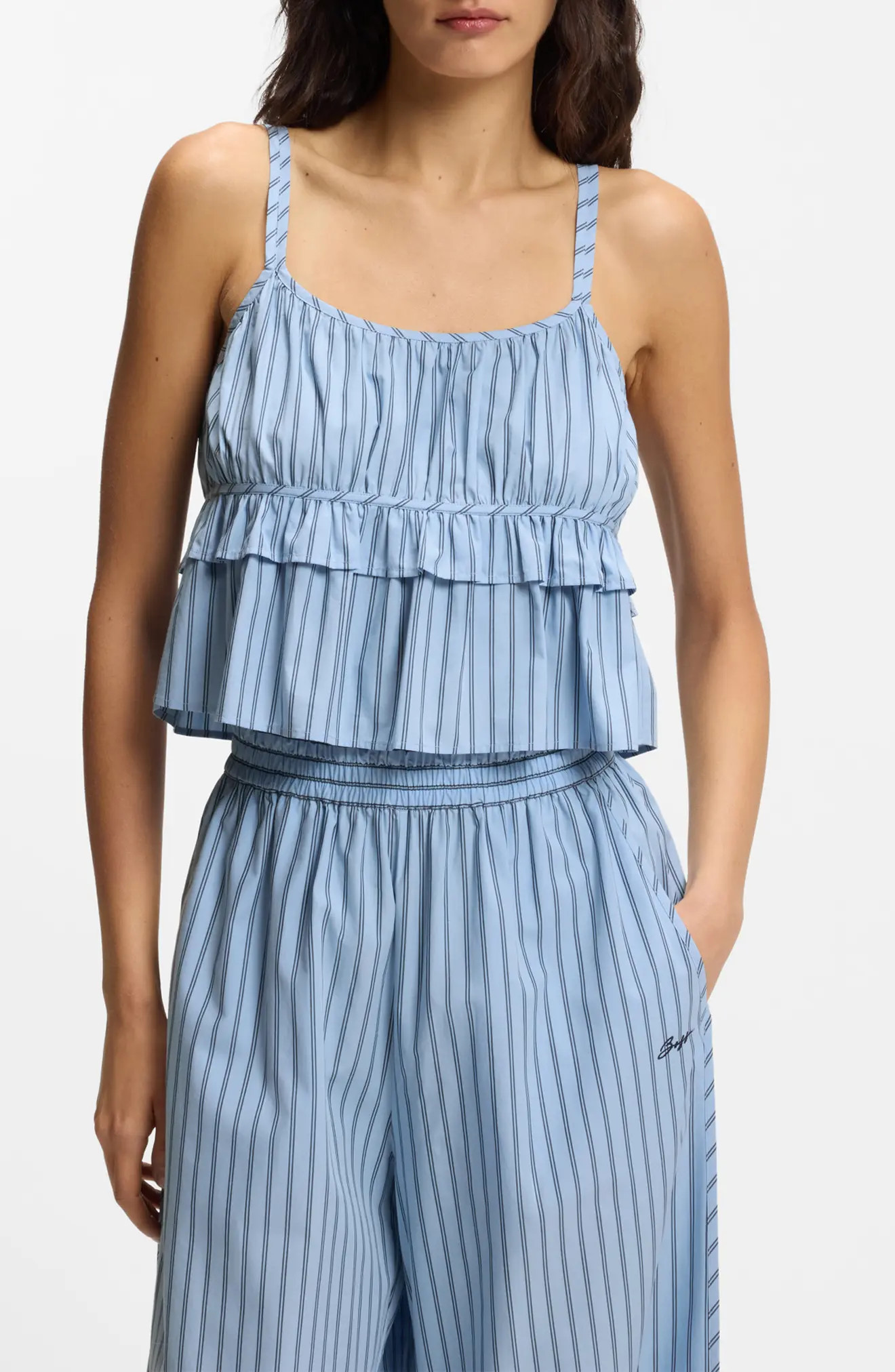 BOSS Orange Crop Ruffle Cami (Women) | Nordstrom | Nordstrom