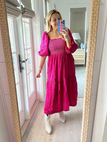 A great pink dress for vacation, date night, country concert, or any occasion! Wearing a size small 

#LTKstyletip #LTKSeasonal #LTKfindsunder50