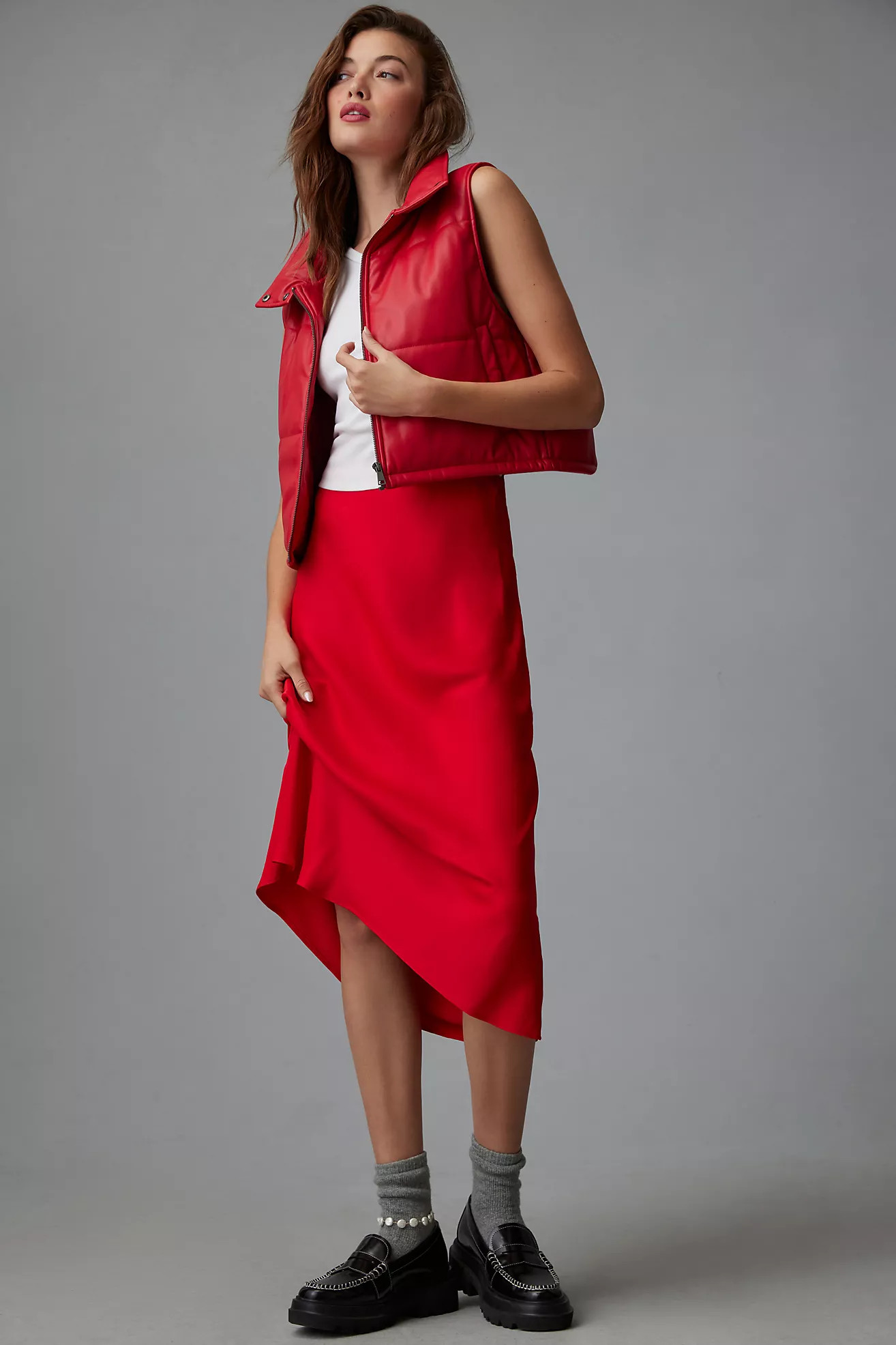 By Anthropologie Faux Leather Vest | Anthropologie (US)