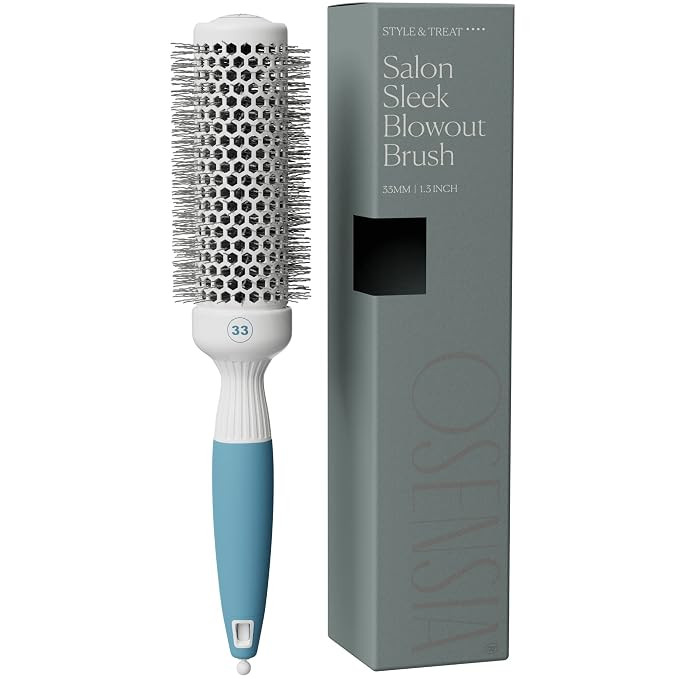 Professional Round Brush for Blow Drying - Small Ceramic Ionic Thermal Barrel Brush for Sleek, Pr... | Amazon (US)