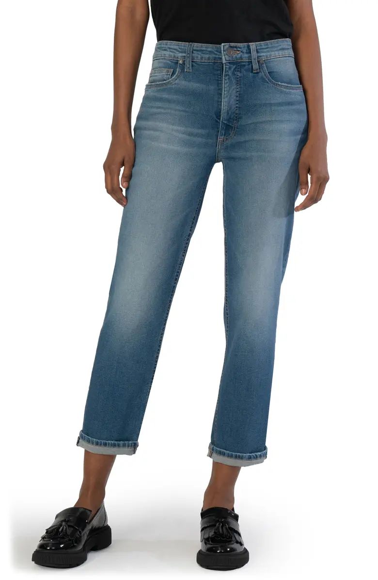 Rachael Fab Ab High Waist Crop Mom Jeans | Nordstrom