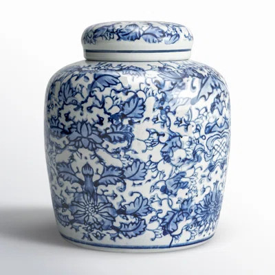 Chadwicks Blue/White Ceramic Jar | Wayfair North America