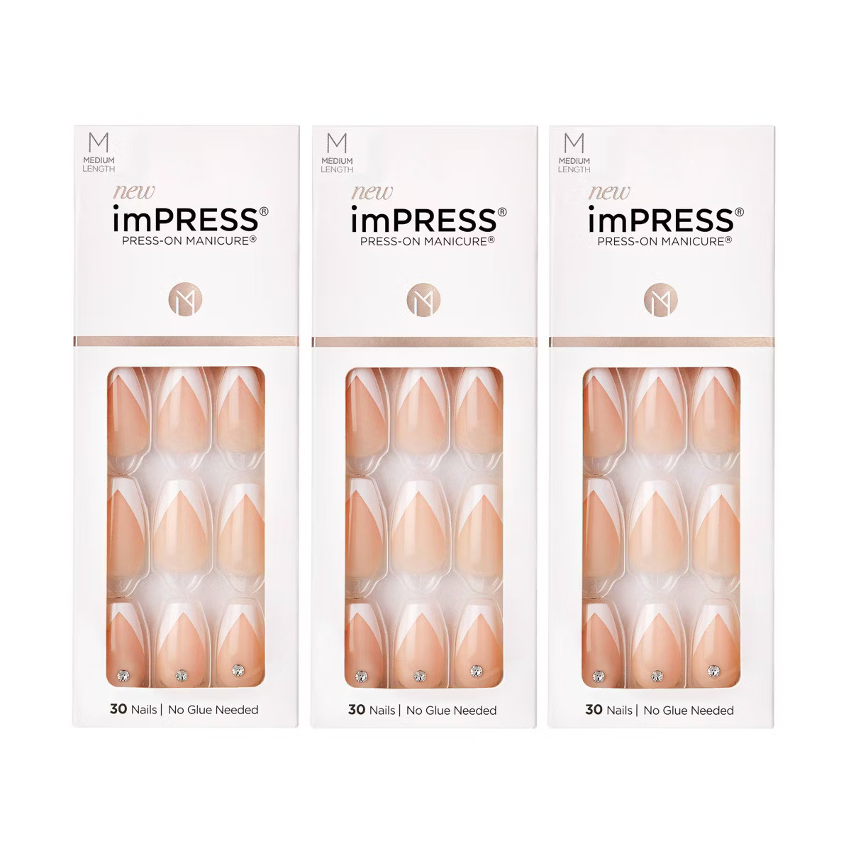 KISS Products imPRESS Press-On Manicure Fake Nails - 3pk/90ct | Target