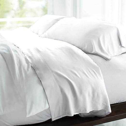 Cariloha Resort Bamboo Sheets 4 Piece Bed Sheet Set - Luxurious Sateen Weave - 100% Viscose from ... | Amazon (US)