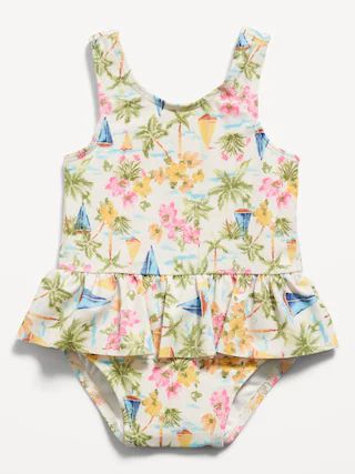 Printed Ruffled One-Piece Swimsuit for Baby | Old Navy (US)
