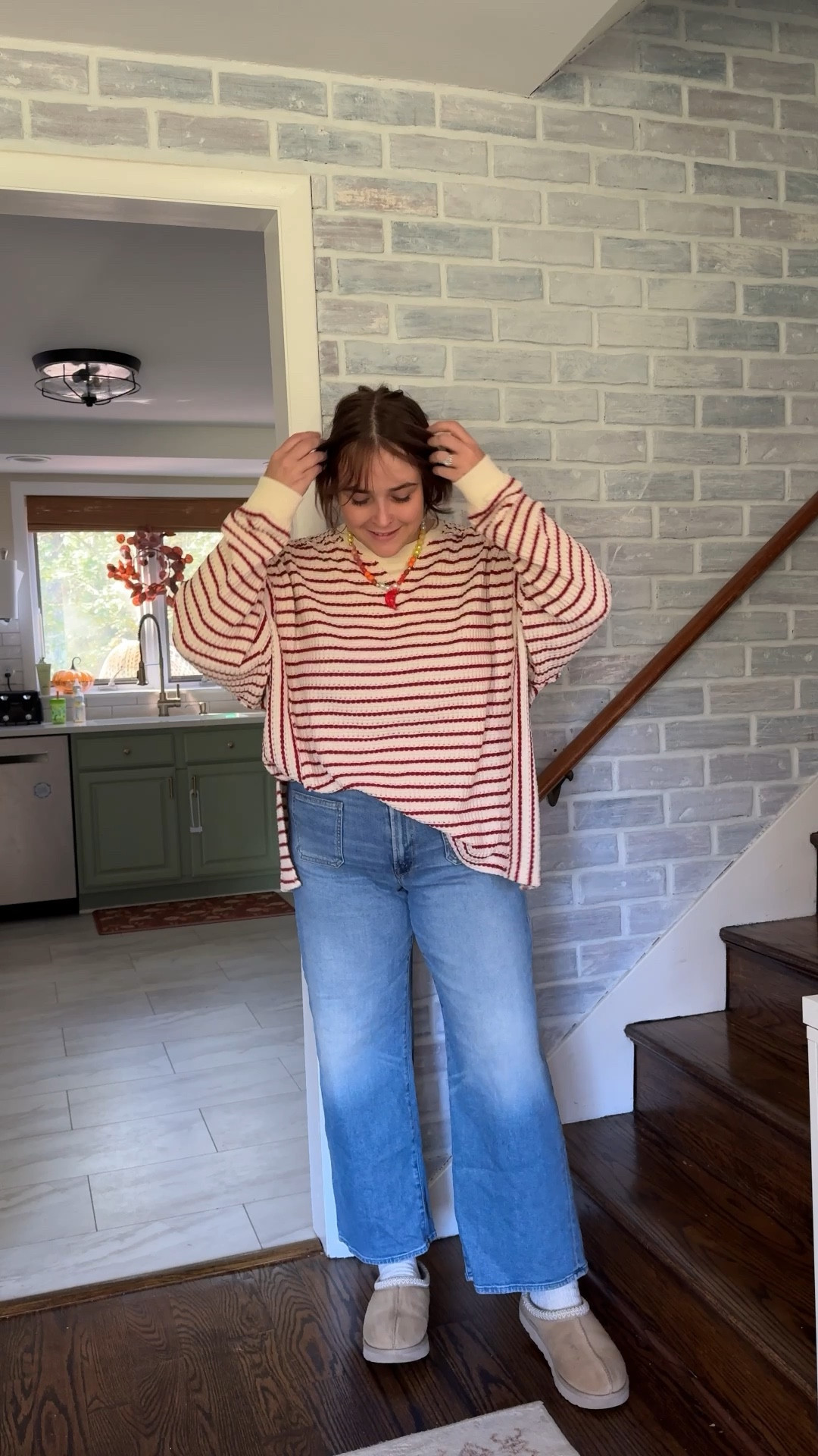 Casual fall outfit idea

Oversized red and cream striped sweater from American Eagle: wearing size small. Runs large size down 1-2 sizes

Wide leg jeans from Anthropologie: true to size. Wearing a 32. 

#LTKSaleAlert #LTKSeasonal #LTKMidsize