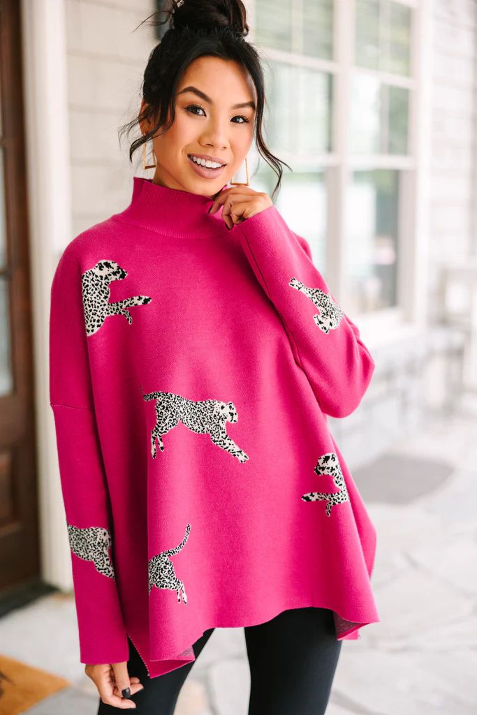 Quick Decisions Hot Pink Cheetah Sweater | The Mint Julep Boutique