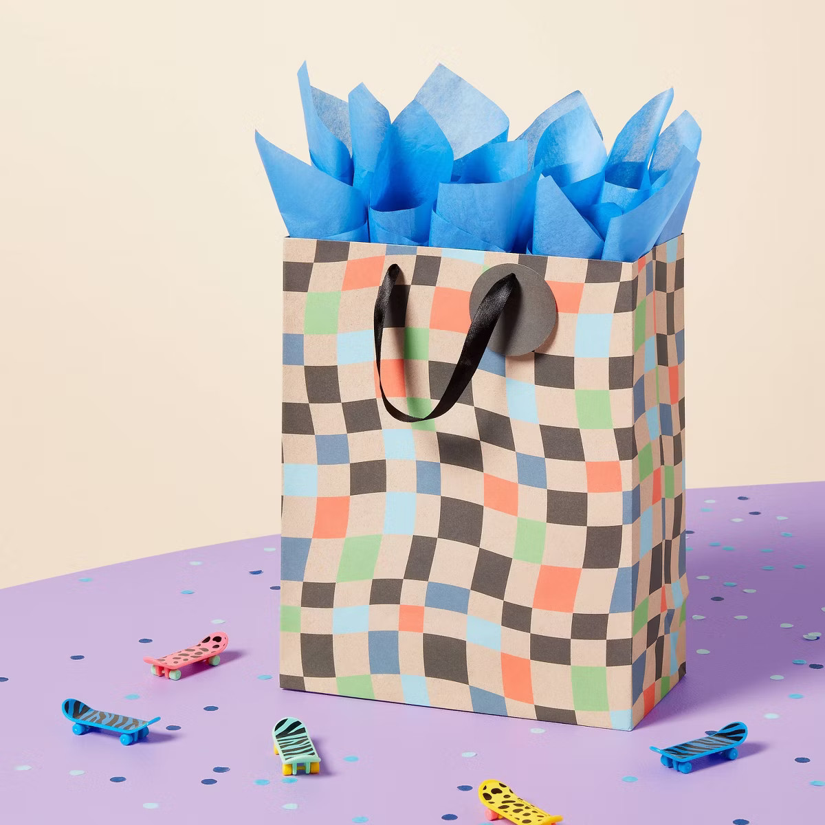 Large Gift Bag Check Wave - Spritz™ | Target