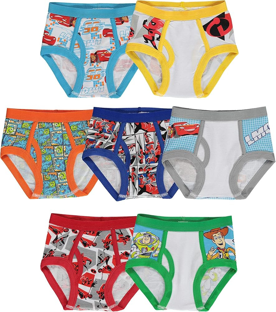 Disney boys Pixar 100% Combed Cotton Briefs With Cars, Toy Story, Nemo, Monsters Inc & the Incred... | Amazon (US)