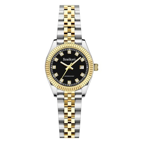 Szaikyri Classic Watch for Women with Solid Stainless Steel Band and Calendar Water Resistant | Amazon (US)
