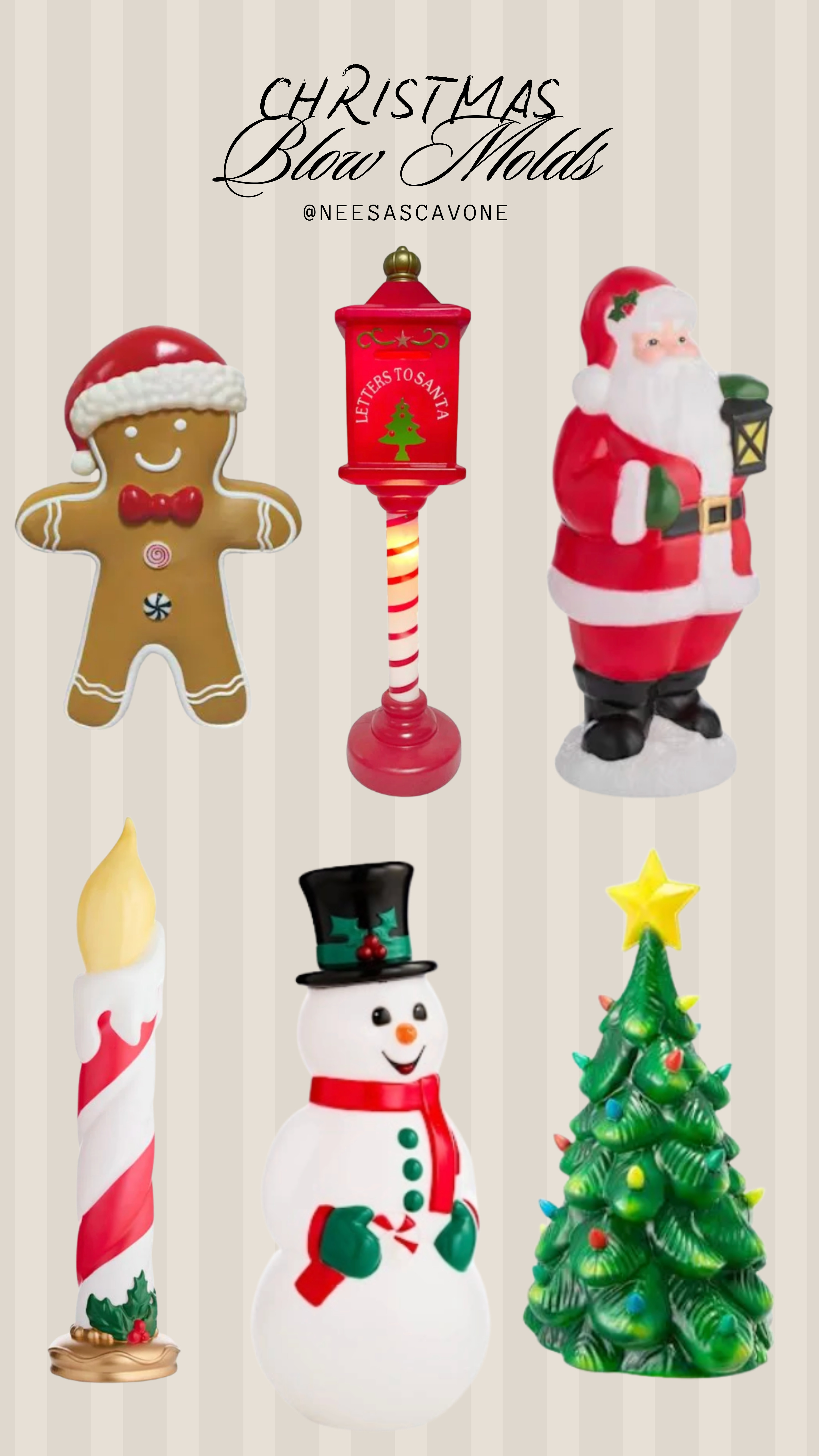 Christmas blow molds for that nostalgic holiday magic 🎄✨ Santa, snowman, gingerbread man, Christmas tree, candy cane candle, and a Letters to Santa mailbox—all the inspiration for a charming Christmas porch or festive yard display! Shop these holiday decor finds below. ❤️

#ChristmasBlowMolds #ChristmasDecor #OutdoorChristmasDecor #ChristmasPorchDecor #VintageInspiredChristmas #HolidayDecor #ChristmasDecorating #LTKHoliday #LTKHome 

 #LTKSeasonal #LTKHome #LTKKids